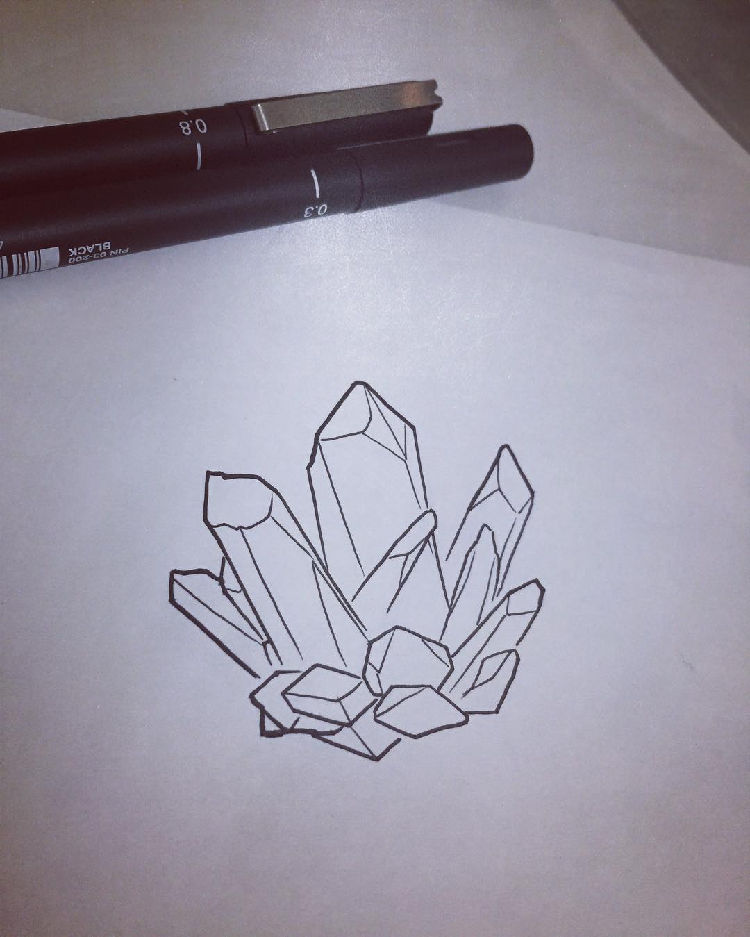 水晶石纹身手稿